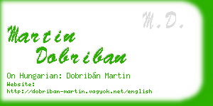martin dobriban business card